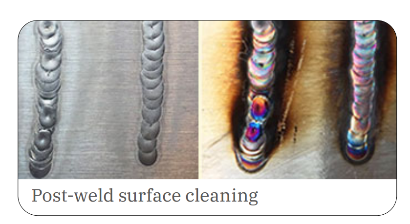laser cleaning weld seam